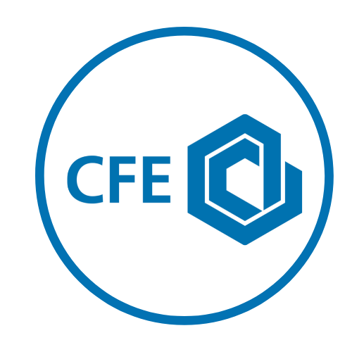 Logo firmy CFE w okręgu(wizytówka)