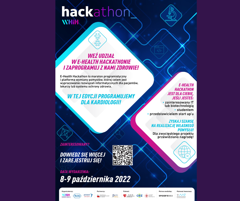 Grafika promująca i opisująca Hackathon