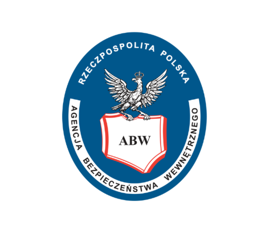 Logo Agencji Bezpieczeństwa Wewnętrznego z Orłem trzymającym napis "ABW"