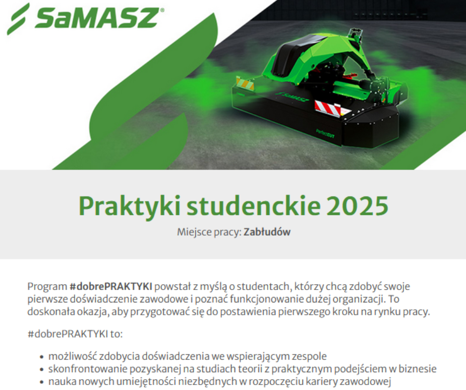 Praktyki studenckie w firmie SaMASZ