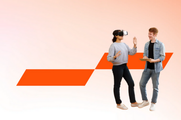 Plakat ukazujący dwoje ludzi